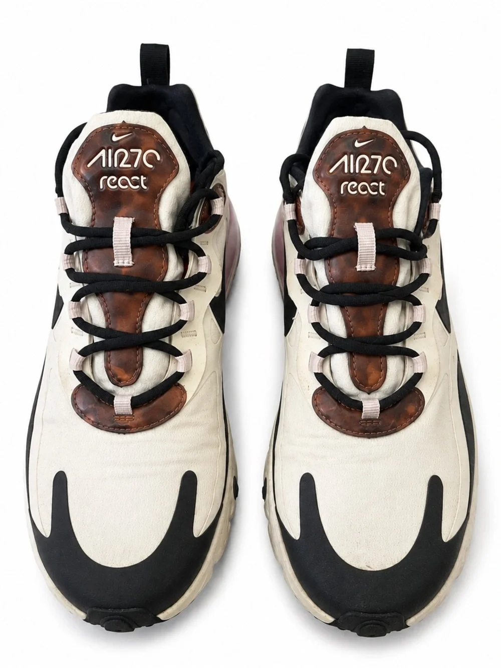 Nike Women's Sneakers in Cream, Black & Brown Metallic Accents